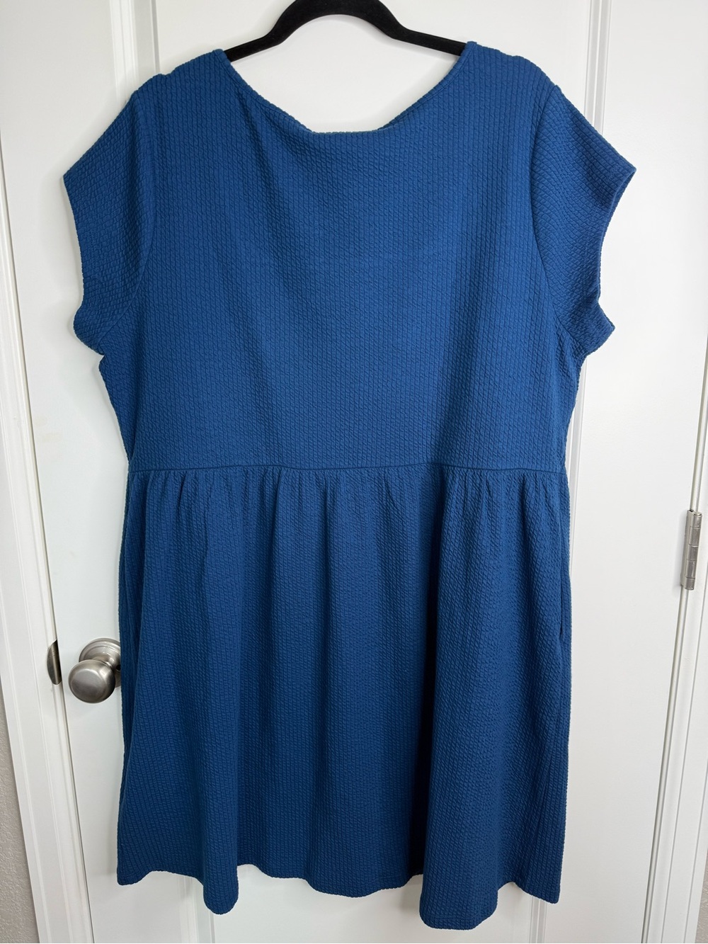 41 Hawthorn Claudia Square Neck Dress Navy Blue 3X NWT Plus Size pockets - Picture 5 of 11